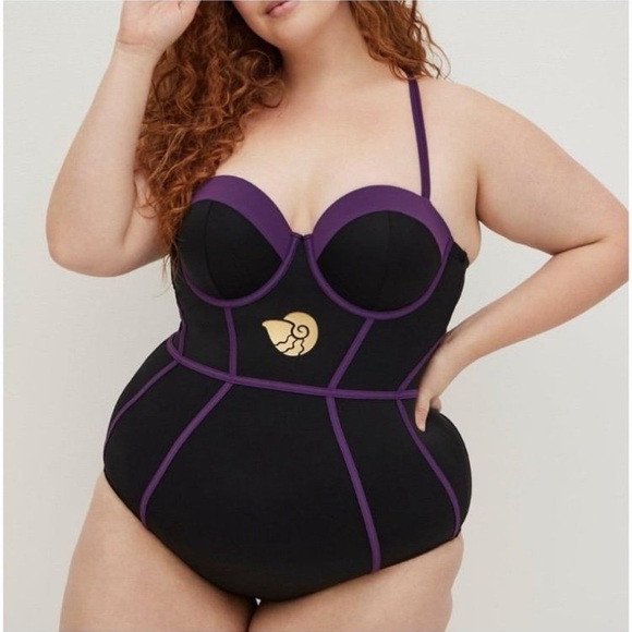 Torrid Disney princess villain one piece swimsuit (4x) DD/F